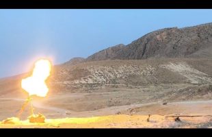 82mm mortar firing and impact on video