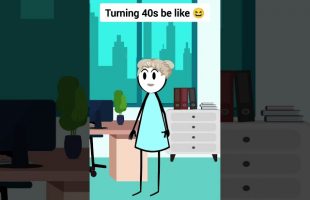 Turning 40s be like 😆 #animation #funnyvideo #gplus #comedy