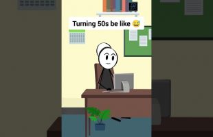 Turning 50s be like 😅 #animation #funnyvideo #gplus #comedy