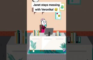 Janet stays messing with Veronika! 😅 #animation #funnyvideo #gplus #comedy