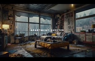 Shelter Apartment From Post Apocalyptic World – Sci-Fi Blade Runner Ambiance Sleep Study Relaxation