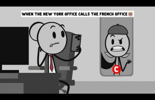 When the New York office calls the French office