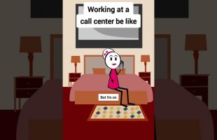 Working at a call centre be like #gplus #animation