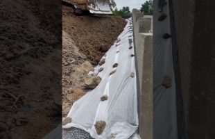 Engineered Poured Concrete Retaining Wall