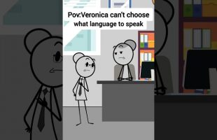 Veronica can’t choose what language to speak #animation #funnyvideo #gplus #comedy #shorts