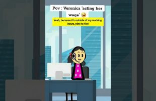 When the employee acts her company wage #animation #funnyvideo #gplus #comedy #company #wage