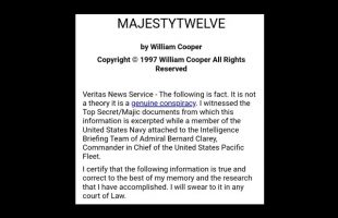 MAJESTYTWELVE Documents Exposed – Bill Cooper