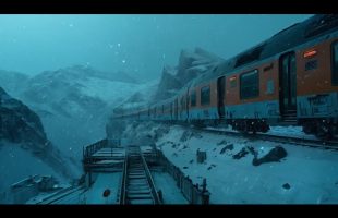 Cyberpunk Snowstorm – Ambient Soundscape of a Dystopian Post-Earth World ☢️ – Atmospheric Ambient