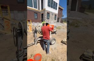 Mixing Concrete To Pour The Piers On Our New House @HomeDepot #ad