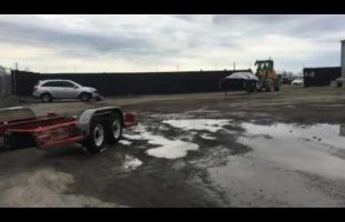 Picking up fire salvaged Tesla in Canada