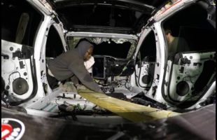 Removing the interior wiring harness of a Tesla Model S