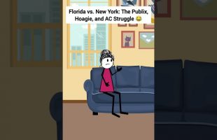 Florida vs  New York: The Publix, Hoagie, and AC Struggle 😂 #gplus #animation #funny #skits