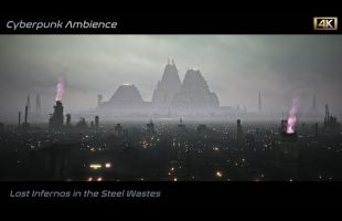 Cyberpunk |  LOST INFERNOS IN THE STEEL WASTES | 4K AMBIENCE for sleep, study & relaxation – 6 Hours