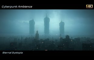 Cyberpunk| ETERNAL DYSTOPIA | 4K AMBIENCE for sleep, study and relaxation – 6 Hours