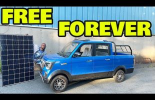 We Built a $3100 Solar Powered Electric Mini Truck with FREE charging for life