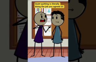 Quiet quitting is literally doing the job you agreed on #funny #hr #jobs #animationmeme #fyp