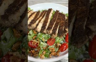 Vegan No Chicken Caesar Salad Oil-Free!